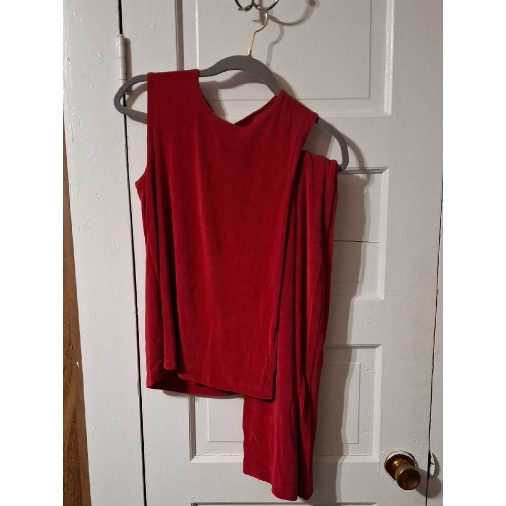 Picadilly Fashion Red Velvet Sleeveless Tank Top (M)+ Skirt (XL) (Mis217)